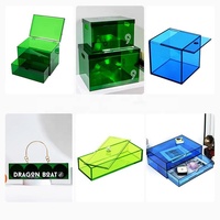 Boîte de rangement en acrylique transparente personnalisée en gros, anti-poussière, avec couvercle, pour bijoux et maquillage