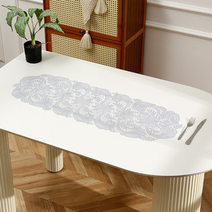 Mantel Floral Estilo Europeo, Mantel Ovalado con <span class=keywords><strong>Estampado</strong></span> Dorado, Impermeable, Resistente al Calor y al Aceite, <span class=keywords><strong>de</strong></span> Alta Gama - Product Image 3