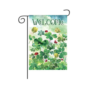 Banderas de Jardín de Yute Navideñas con Monograma en Blanco al por Mayor, Banderas de Jardín de Arpillera, Impresión a Doble Cara, Bandera de 30*45cm - Product Image 1