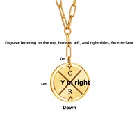 Nouveau Collier en Acier Inoxydable Tendance pour Couples, Chaîne de Clavicule Polyvalente avec Pendentif Personnalisé Incrusté de Zircons – Site Web Indépendant SQ