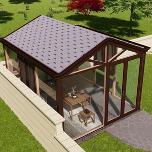 Muebles de Lujo Modernos para Invernadero, para Disfrutar del Sol en un Solárium de Vidrio con Techo Triangular - Product Image 3