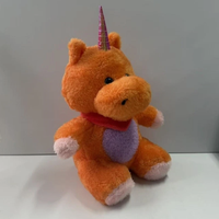 Nouveaux jouets en peluche douce personnalisés en forme d'animal, licorne orange, anime