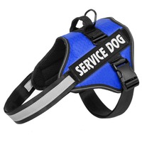 Harnais réglable pour chien sans traction, respirant et réfléchissant, patch personnalisé pour la marche en plein air