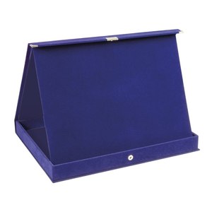 Caja de terciopelo azul de 23x19 cm para trofeos, medallas y premios - Product Image 1