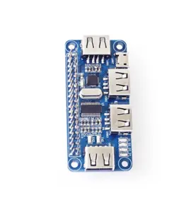 4 Ports USB Extension Board HUB Raspberry Zero/Zero W/3B+ to UART for Serial Debugging Compatible with USB2.0/1.1