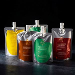 Pochettes souples personnalisées en PET/PE de 250 ml et 500 ml avec bec verseur pour l'emballage de vodka, bière et autres boissons, résistantes à l'humidité - Product Image 4