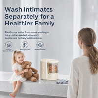 Portable Automatic Washer Dryer Combo Multi-Functional Mini Washing Machine Quick Clean for Makeup Brushes Underwear & Socks