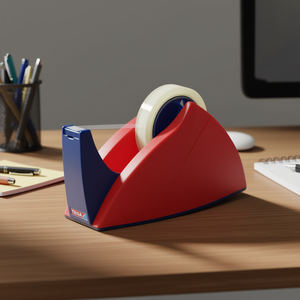 Dispensador de Cinta Adhesiva de 66m Rojo y Azul para Escritorio - Product Image 3