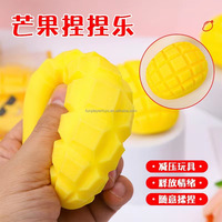Jouet anti-stress en silicone TPR créatif et amusant en forme de mangue, idéal pour les enfants et les adultes, unisexe, pour une ambiance détente et amusante
