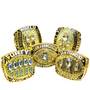 <span class=keywords><strong>San</strong></span> <span class=keywords><strong>Francisco</strong></span> 49ers Super Big Championship Ring, Eco-friendly Resin Craft Exquisito Fashion Ring, Show, Memorial, Party Big Ring - Product Image 1