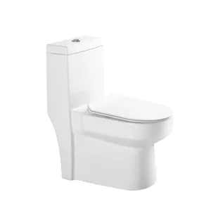 Hign kalite sifonik 300mm 1-pcs Inodoro beyaz WC üst düğme üreticisi sifonlu tuvalet kase