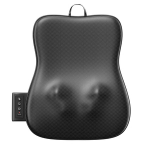 Coussin de massage pour le dos et le cou avec support lombaire, chauffant, alimenté par USB, en cuir PU, avec télécommande - Product Image 1
