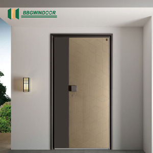 Lukliving Meilleure vente grande poignée serrure intelligente Villa fonte sécurité extérieure aluminium entrée porte principale portes d'entrée avant - Product Image 4