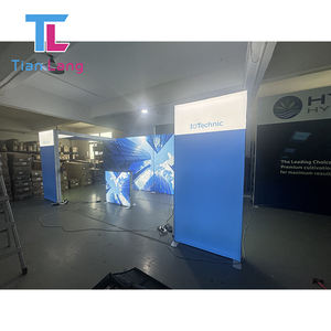 Custom <b>10x10</b> Aluminum <b>Frame</b> LED Light Box with 16CM Portable Display Booth Tension Fabric Backdrop Trade Shows-Dye Sublimation - Product Image 5