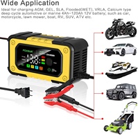 FOXSUR FBC1207E Chargeur de batterie automobile intelligent 12V/7A Testeur de machine de réparation de batterie de voiture Démarreur de batterie de voiture