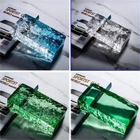 Brique de verre décorative en cristal K9 teinté coloré pour la construction de murs