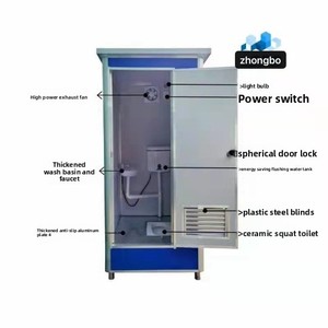 Baixo custo e banheiros pré-fabricados portáteis são adequados para uso ao ar livre. - Product Image 3