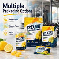 Gomitas de Creatina Monohidrato 5000mg Sin Azúcar, Nutrición Deportiva para Fuerza y Resistencia, Sabor Personalizado, Marca Privada OEM