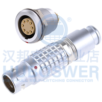 Connecteur Métallique Multipolaire Auto-Bloquant Push-Pull Série EGG 3B, Prise Droite Lemo Compatible, FGG, 2-32 Broches