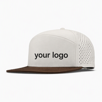 Casquettes personnalisées bicolores perforées au laser, imperméables et à séchage rapide, avec logo en caoutchouc personnalisé, logo brodé, logo imprimé à l'écran, casquettes de golf
