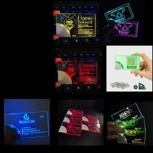 Kartu Nama Akrilik Berwarna-warni Bercahaya dengan Logo yang Dapat Disesuaikan, Tampilan Mewah, Hadiah Promosi Kecil - Product Image 2
