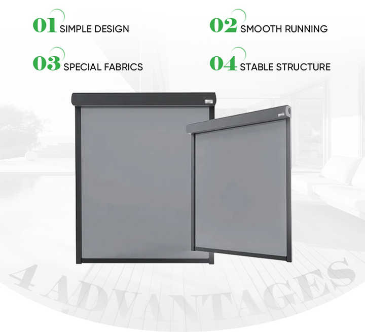 Customized Indoor Office Motorized Windproof Roller Blinds