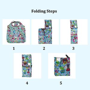 Bolsas de compras de nailon y poliéster plegables reutilizables con logotipo personalizado al por mayor de fábrica de Vietnam respetuosas con el medio ambiente - Product Image 3