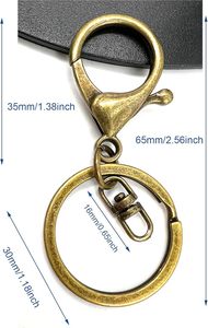 Fermoirs à griffe de homard dorés, crochets plats, anneaux de porte-clés, crochets pivotants à <span class=keywords><strong>double</strong></span> extrémité, anneaux ouverts pour la fabrication de bijoux et de créations DIY - Product Image 2