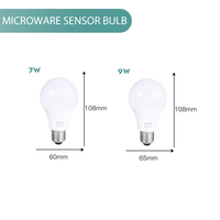 Ampoules LED 3W 5W 7W 9W E27 220V avec capteur sonore, éclairage Luces, ampoules LED avec capteur de mouvement PIR intelligent, ampoule intelligente, ampoule à capteur