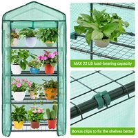 Walk-In Pc Polycarbonate Petite Serre De Jardin Portable Poly Pe Mesh Mini Serres De Jardin Pour L'extérieur Tomate Légumes