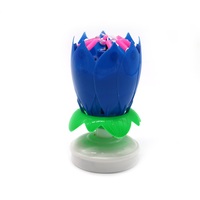 Vente en gros Joyeux Anniversaire Bougie d'art Pétard en forme de fleur avec musique Bloom pour les célébrations de fête d'anniversaire