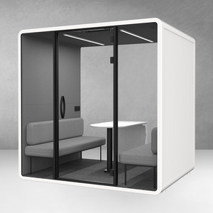 Cabine Modulari per Riunioni da Ufficio, Insonorizzate, con Arredamento in Laminato Compatto, Stanza Privata Acustica - Product Image 2