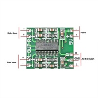 Mini Amplificateur Audio Double PAM8403 Classe D Ultra-Mini Alimenté par USB 5V Boîtier Plastique 401-500W Dimmable Efficacité 80% Garantie 1 An
