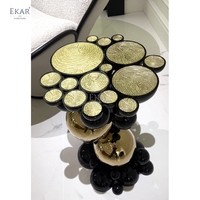 EKAR Ember konsol ramping meja samping mewah, aksen untuk ruang tamu & kebisingan baca