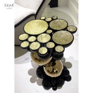 EKAR Ember Luxo Side <span class=keywords><strong>Table</strong></span> <span class=keywords><strong>Sleek</strong></span> <span class=keywords><strong>Console</strong></span> Accent para salas de estar e leitura Nooks - Product Image 2