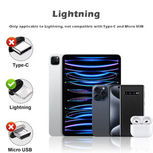 Bouchon anti-poussière en métal pour port de charge de téléphone portable pour <span class=keywords><strong>iPhone</strong></span> Lightning Bouchon anti-poussière en alliage d'aluminium Trou de câble Protection du port de charge - Product Image 2