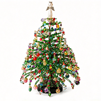 Nouveau kit DIY d'arbre de Noël perlé, ensemble artisanal de fabrication d'arbres de Noël perlés faits main