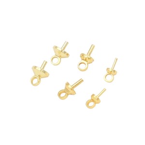 Colgante de Perla de Plata en Espiral con Ojo de Perla y Pin de Ojo, Chapado en Oro de 14K, Diseño de Ojo de Ocho, para Bricolaje, con Medio Agujero B26 - Product Image 5