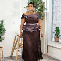 Robes de mode africaine H&D S11035 pour femmes, robes décontractées avec strass pour les fêtes, robe élégante
