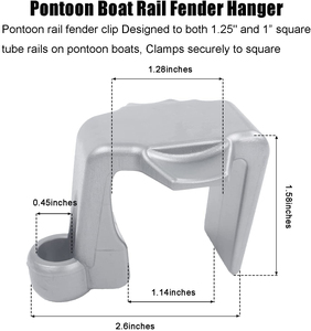 Clips/étriers/supports de fixation carrés pour garde-corps de ponton, ajusteurs de clips de garde-corps de ponton pour l'amarrage - Product Image 5