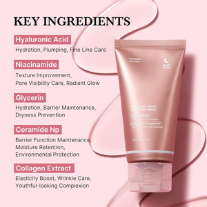 Feuille de masquage de gelée personnalisée pour les soins de la peau en soie hydrogel bio hydratant Corée du visage collagène coréen sommeil <span class=keywords><strong>ski</strong></span> masques pour le visage - Product Image 2