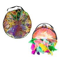 Sacs holographiques extra grands en PVC coloré, ronds, anti-poussière, pratiques, pour le rangement et l'emballage