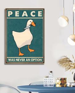 L'apaisement des oies n'a jamais été une option, impressions sur toile amusantes d'oies, affiches, art de meme d'<span class=keywords><strong>oie</strong></span>, enseignes, décorations modernes pour le salon, peintures - Product Image 1