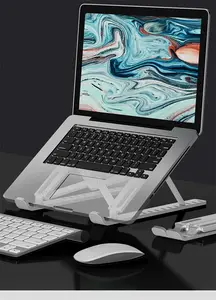 حامل كمبيوتر محمول حامل تبريد لجهاز MacBook Pro Air Ipad حامل دفتر محمول بلاستيكي قابل للطي حامل هاتف محمول