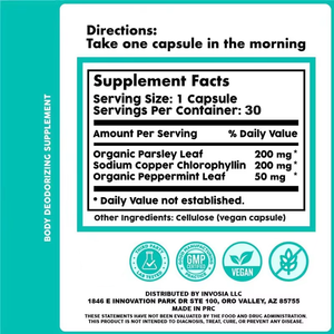 Cápsulas de clorofila de desosdorante natural de etiqueta privada, olor corporal fresco, magia de la piel para adultos, fabricante OEM - Product Image 4