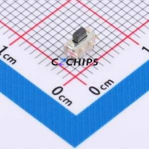 GT-TC020B-H035-L05 Tactile Switch SMD,2x4x3.5mm Switch Single Pole Single Throw Rectangle Button 2.5N Horizontal Mount - Product Image 1