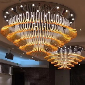 Lampe suspendue et lustre en verre d'art de style <span class=keywords><strong>Morning</strong></span> Glory le plus créatif pour le hall d'hôtel de luxe Luminaires décoratifs personnalisés - Product Image 1