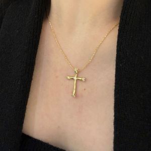 Dylam New Arrival 925 Sterling Silver 14K Gold Rhodium Plated Religious 5A Cubic Zirconia <b>Cross</b> Pendant Necklace for Women - Product Image 5