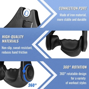 Poignées de gymnastique ergonomiques poignées d'<span class=keywords><strong>exercice</strong></span> robustes pour machine à câble croisé <span class=keywords><strong>triceps</strong></span> <span class=keywords><strong>exercice</strong></span> LAT tirer vers le bas et bandes de résistance - Product Image 4
