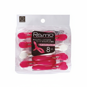 RAMO 8 pezzi Pink/White Pole Catch clip per bucato eleganti spille per organizzare il tuo abbigliamento - Product Image 1